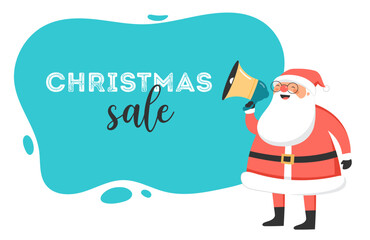 Christmas announcements concept design with Santa Claus