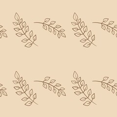 Simple floral seamless leaves pattern for fabrics and wrapping paper and gifts and kids