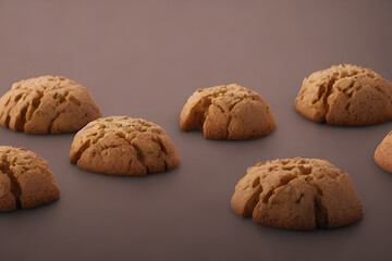 picture of tasty almond cookies - baked food, sweet snack, healthy dessert