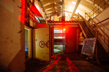 Empty abandoned underground nuclear bomb parts storage © Mulderphoto