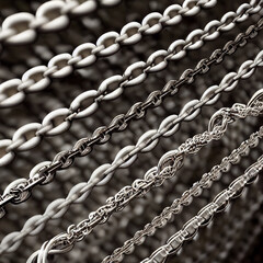 Obraz premium chain isolated on white background