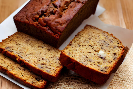 picture of banana bread, baked dessert, a sweet yummy food item