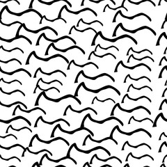 Seamless pattern with sketch squiggle