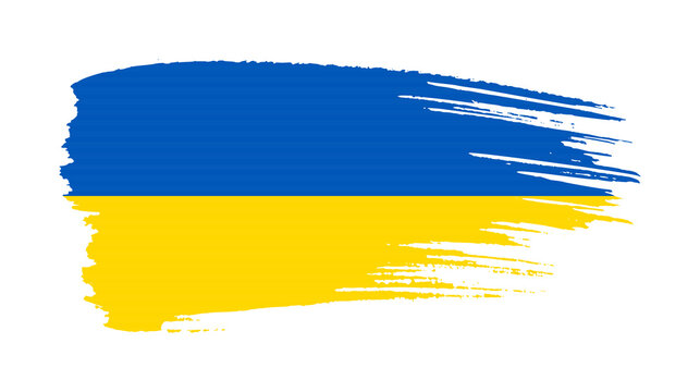 Ukrainian National Flag In Grunge Style