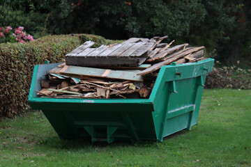 Loaded Garbage Dumpster