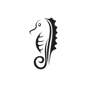 Sea horse logo vector