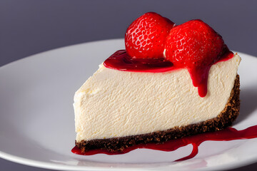 picture of cheesecake, a sweet and sugary baked food, yummy high calorie meal