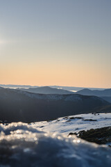 sunrise in the mountains