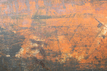 Rusted and scratched metal surface