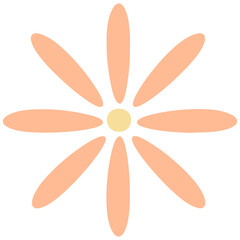 Cute Flower Doodle Element for Decoration