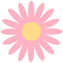 Cute Daisy Flower Doodle Element for Decoration