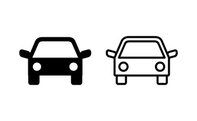 Car icon vector for web and mobile app. car sign and symbol. small sedan