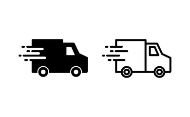 Delivery truck icon vector for web and mobile app. Delivery truck sign and symbol. Shipping fast delivery icon