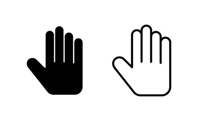 Hand icon vector for web and mobile app. hand sign and symbol. hand gesture