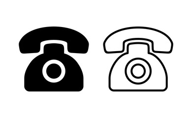 Telephone icon vector for web and mobile app. phone sign and symbol