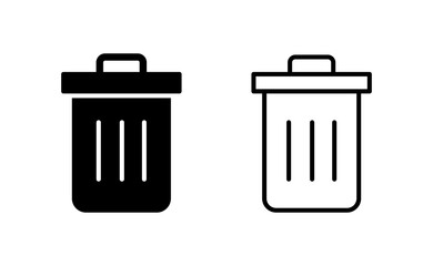 Trash icon vector for web and mobile app. trash can icon. delete sign and symbol.