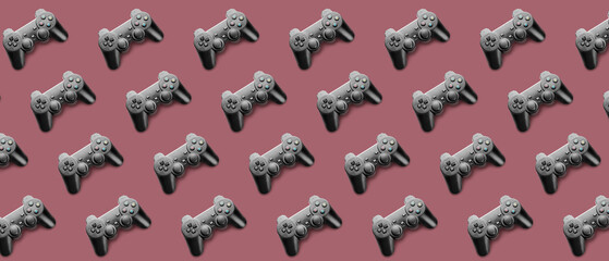 Modern game pad on white background
