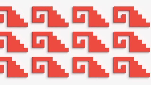 stepped fret mosaics 3d representation, also called grecas. Can be used to represent zapotec mitla archaeological mesoamerican art