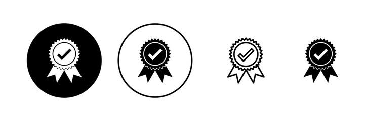 Approved icon vector. Certified Medal Icon