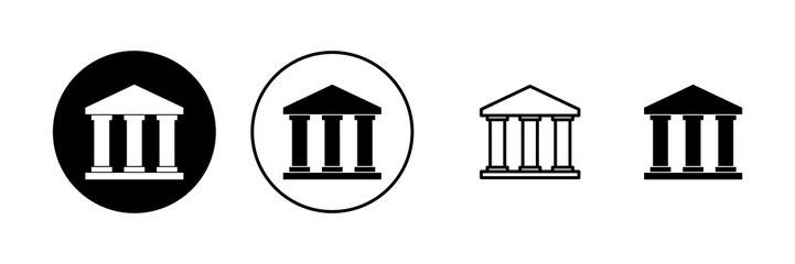 Bank icon vector. Bank sign and symbol, museum, university