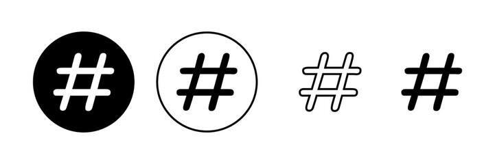Hashtag icon vector. hashtag sign and symbol