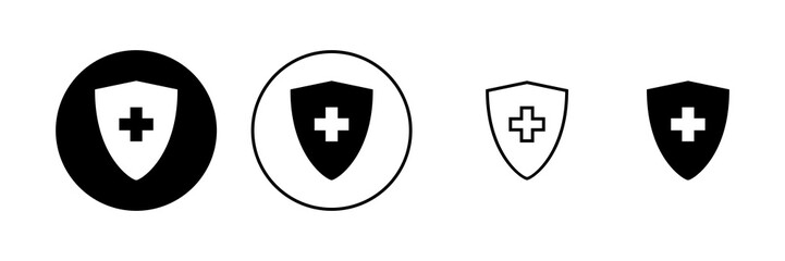 Fototapeta premium Health insurance icon vector. Insurance health document sign and symbol