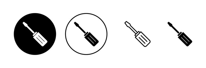 Screwdriver icon vector.tools sign and symbol