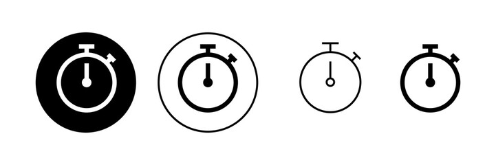 Stopwatch icon vector. Timer sign and symbol. Countdown icon. Period of time