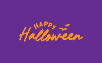 Happy Halloween logo lettering. Spooky badge design.