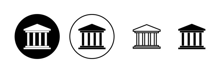 Bank icon vector. Bank sign and symbol, museum, university
