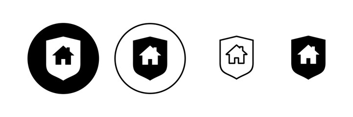 house insurance icon vector. house protection sign and symbol