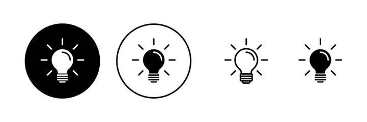 Lamp icon vector. Light bulb sign and symbol. idea symbol.