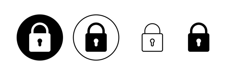 Lock icon vector. Padlock sign and symbol. Encryption icon. Security symbol