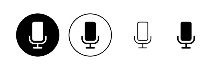 Microphone icon vector. karaoke sign and symbol