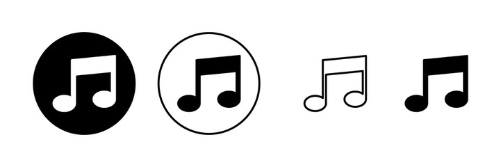 Music icon vector. note music sign and symbol