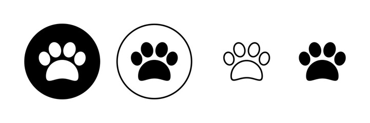 Paw icon vector. paw print sign and symbol. dog or cat paw