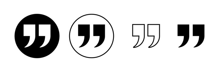 Quote icon vector. Quotation mark sign and symbol