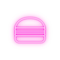 burger neon icon