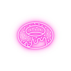 Obraz premium donut neon icon
