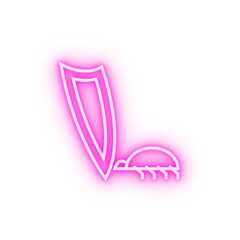 the beetle crawls to the shield neon icon