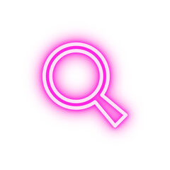magnifier neon icon