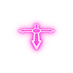 directions in the navigator neon icon