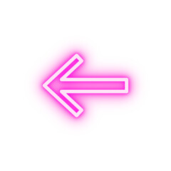 arrow to left neon icon