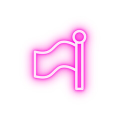 flag neon icon