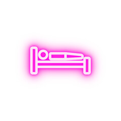 bed neon icon