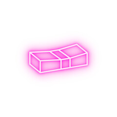 bundle of money neon icon