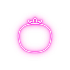 tomato outline neon icon