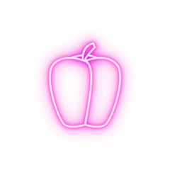 pepper outline neon icon