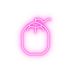 Walnut outline neon icon