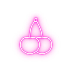 cherry outline neon icon